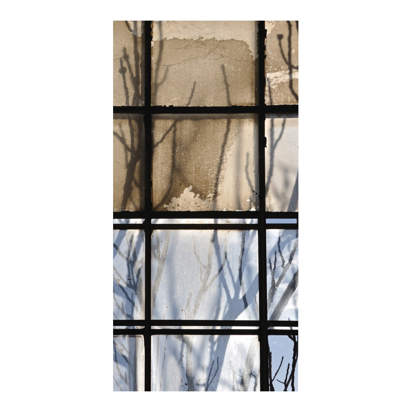 # Motivdruck "Fenster mit Ästen", 180x90cm Papier