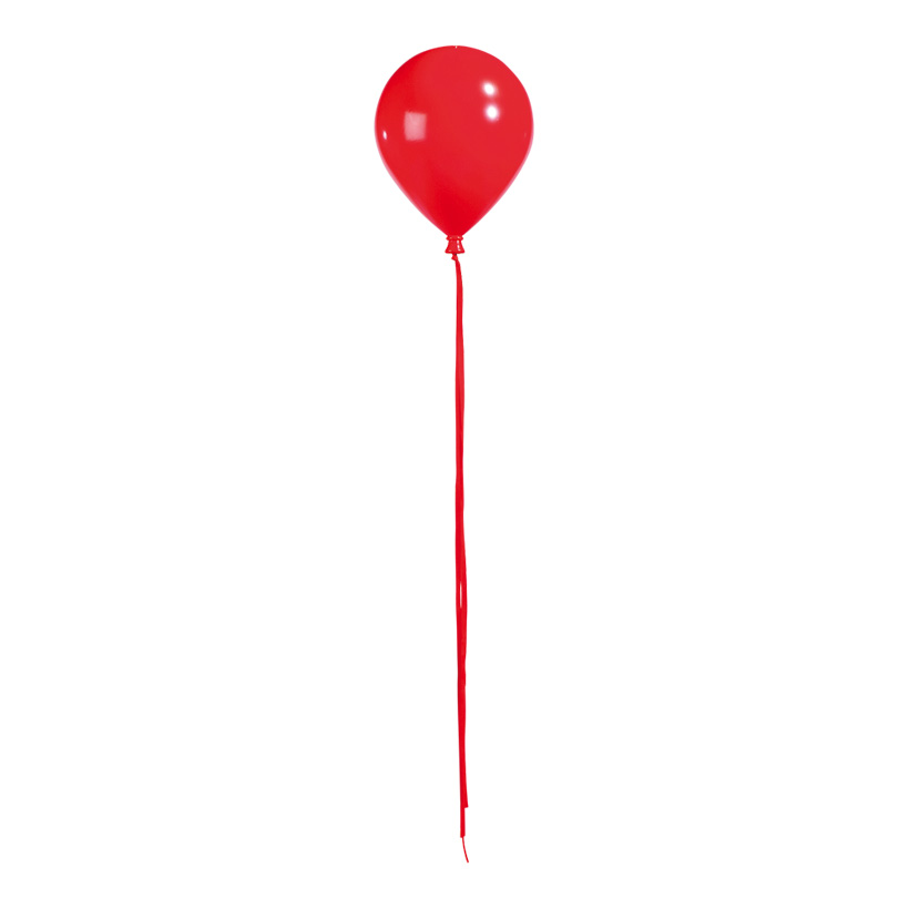 Ballon mit Hänger, Ø 20cm, 25,5cm, mit Bänder: 100cm, Kunststoff