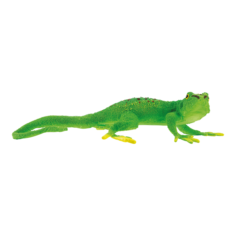 Gecko, 52x25x10cm aus Styropor, mit Pailletten beschmückt