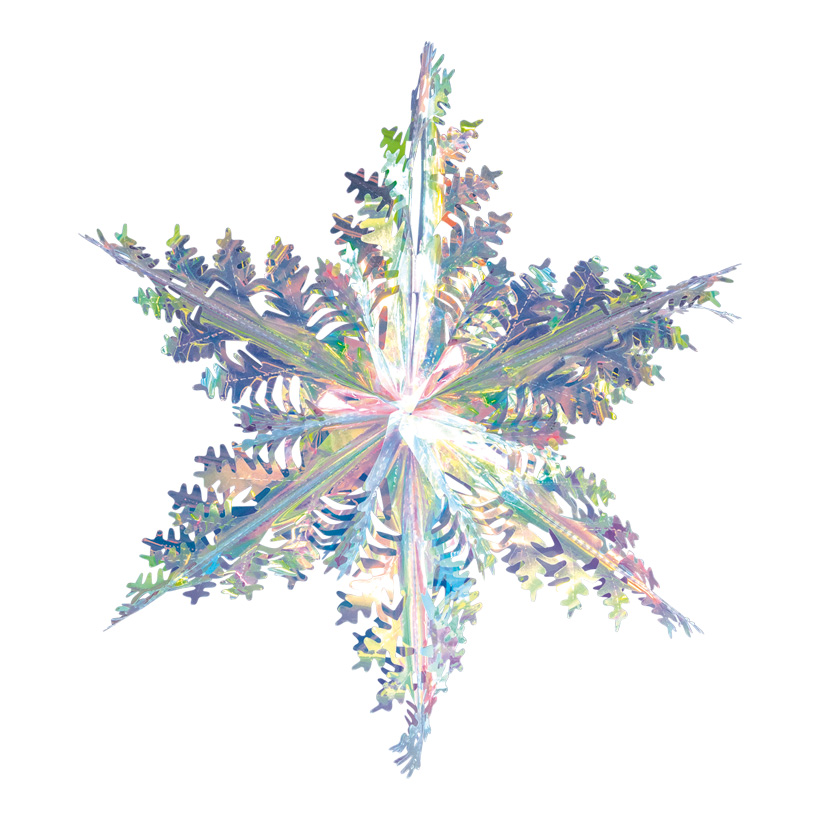 Eiskristall, Ø 60cm faltbar, mit Hänger, holografisch