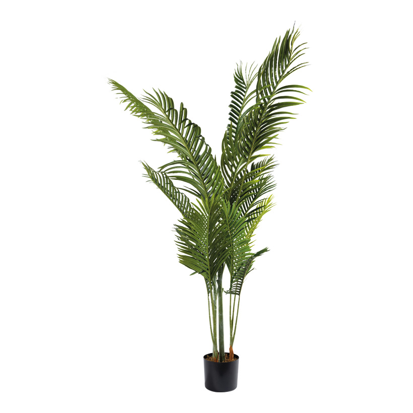 Areca Palme, 170cm Topf: Ø15cm 17 Blätter, aus Kunststoff/Kunstseide