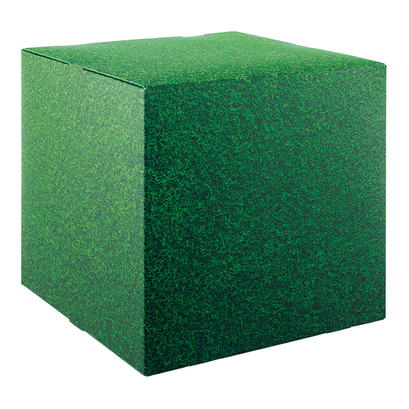 # Motivwürfel "Gras", 32x32x32cm Pappkreuz innen zur Stabilisierung, hohe Druck- und Materialqualität, 450g/m², aus Pappe, faltbar