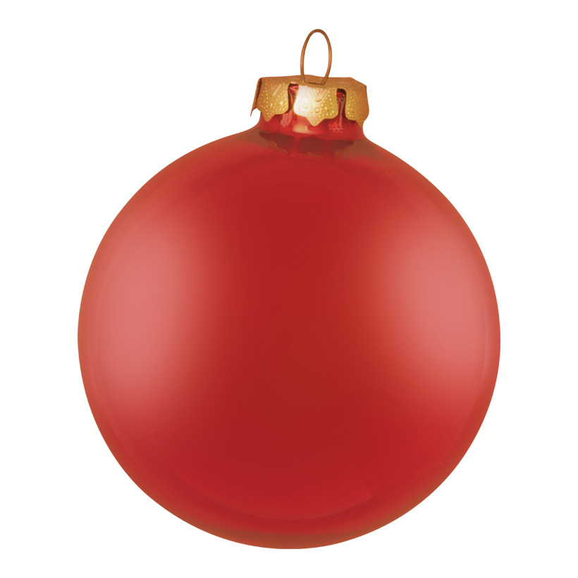 # Weihnachtskugeln, rot matt, Ø 6cm, 6 St./Blister, aus Glas