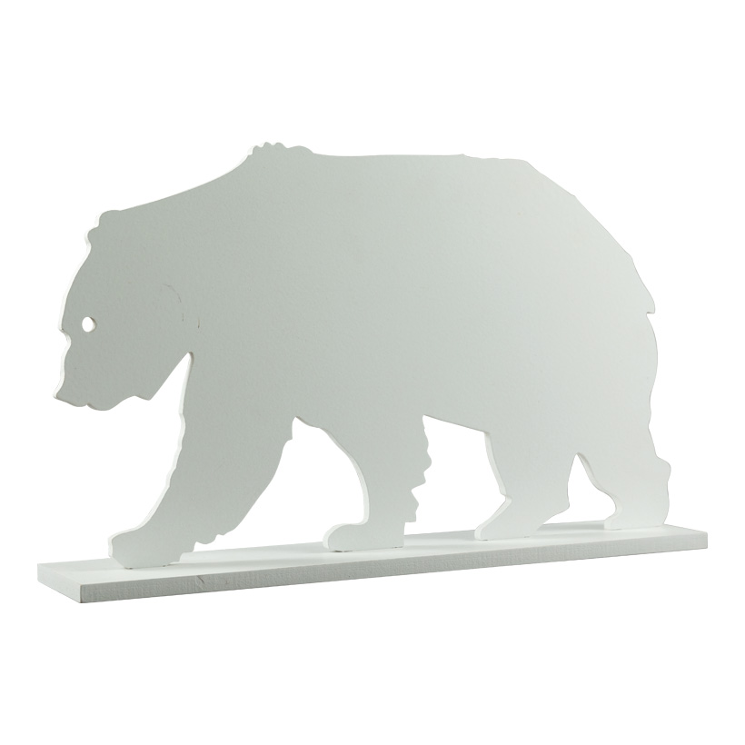 Eisbär, 50x30cm Standplatte: 50x15cm 2-teilig, aus MDF, stehend