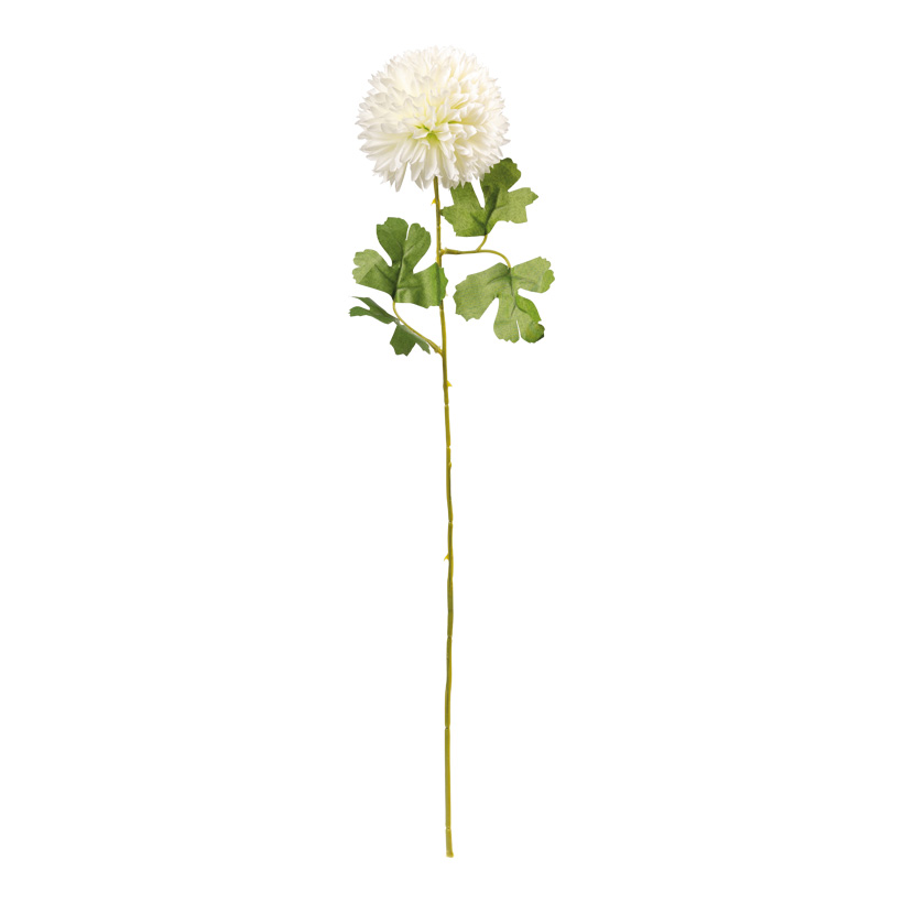Chrysantheme am Stiel, 55cm Ø10cm, Stiel: 35cm aus Kunstseide/Kunststoff, biegsam