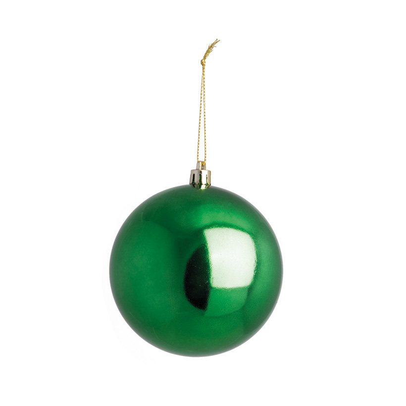 Weihnachtskugel, grün, Ø 10cm, nahtlos, glänzend