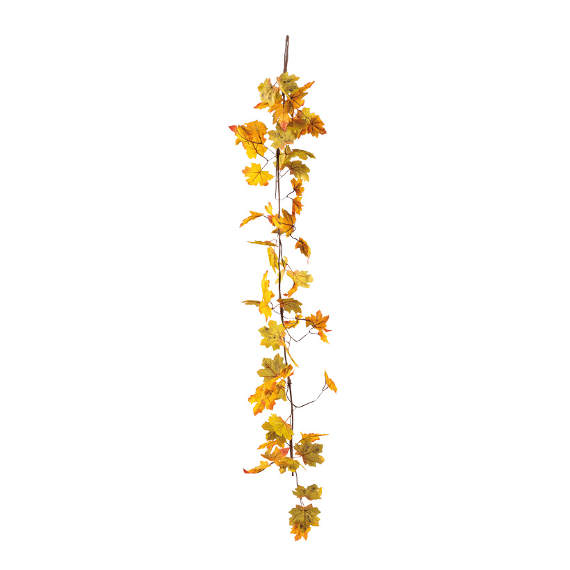 Ahornblattgirlande, 150cm aus Kunststoff/Kunstseide, biegsam