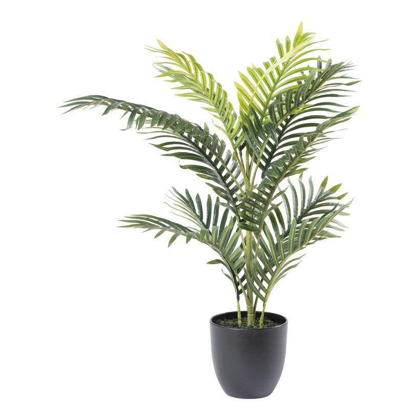 Areca Palme, 75cm Topf: Ø16cm 12 PE Blätter, aus Kunststoff/Kunstseide