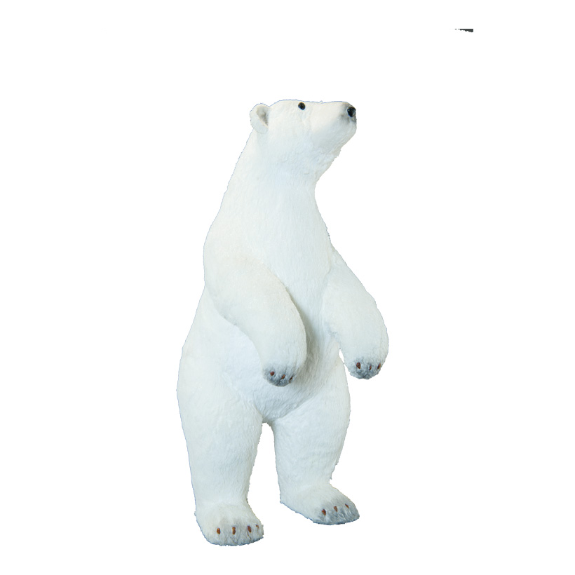 Eisbär, 80x32x34cm stehend, mit Glitter, aus Styropor/Kunstfell