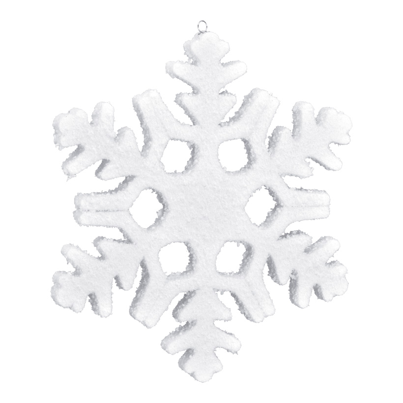 Flocon de neige, 20x20cm, polystyrène (avec attache)