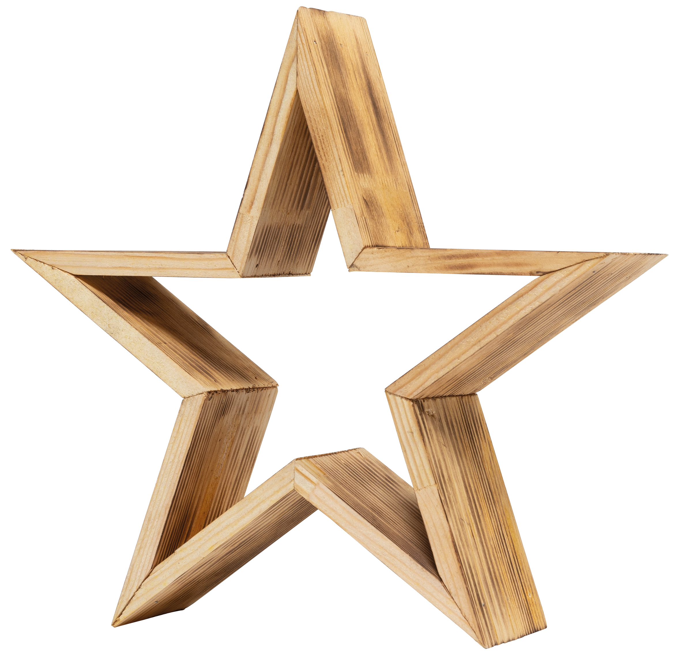 Étoile en bois, 30x30x8cm autoportant