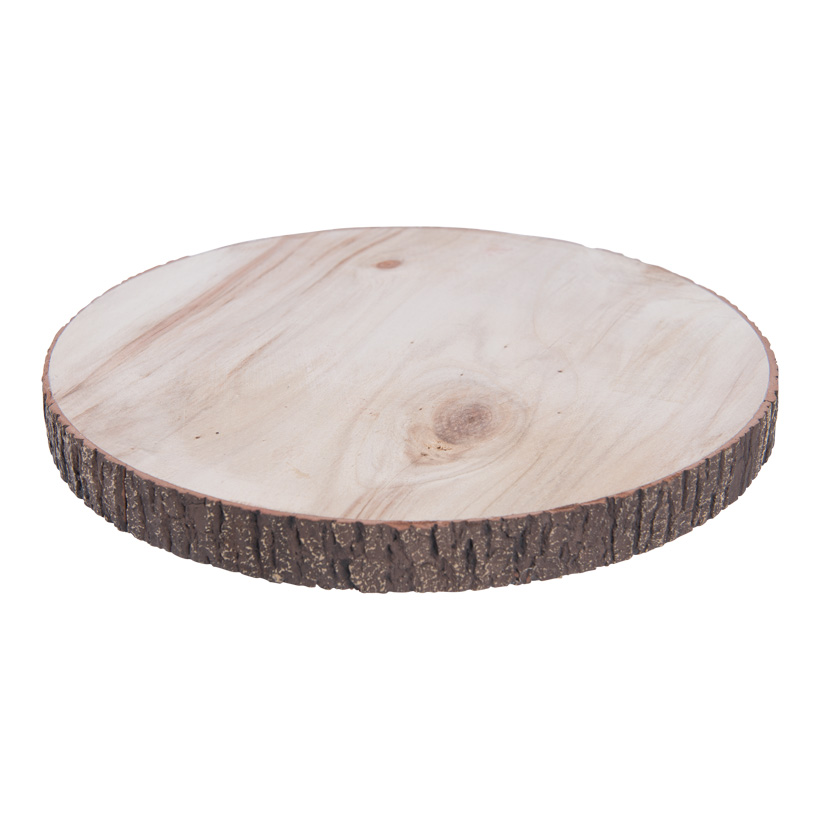 Baumscheibe, H: 2,5cm Ø25cm Holz mit Schaumstoffüberzug