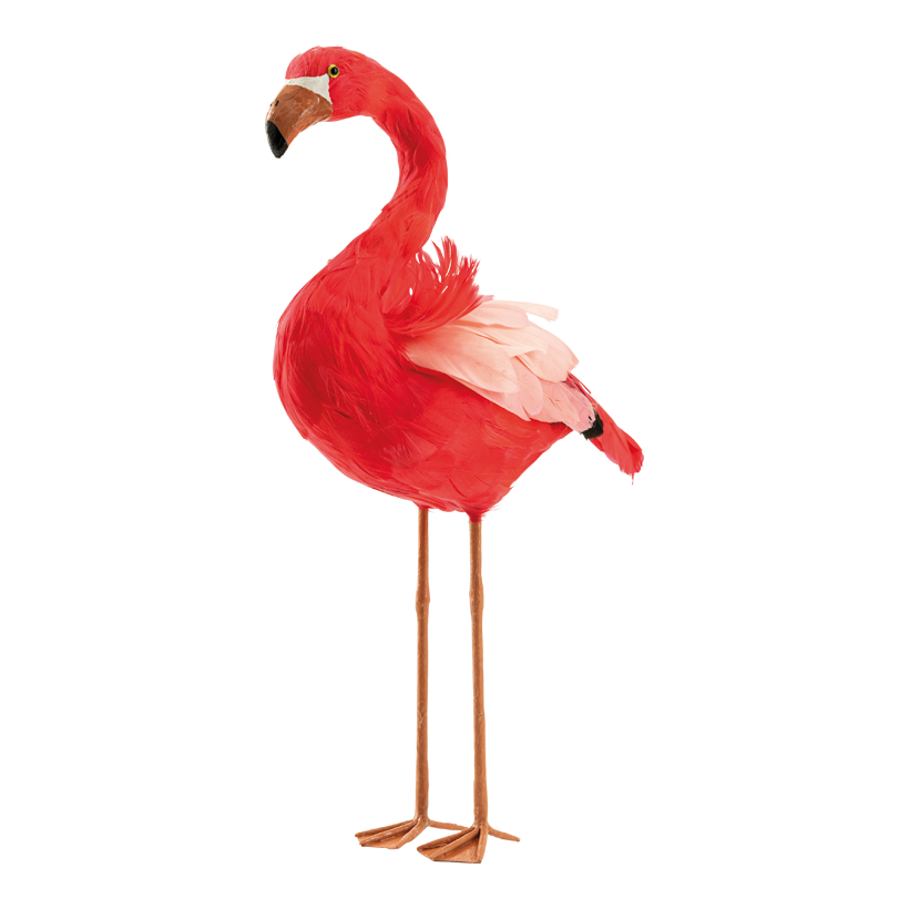 Flamingo, 45x24x13cm aus Styropor mit Federn