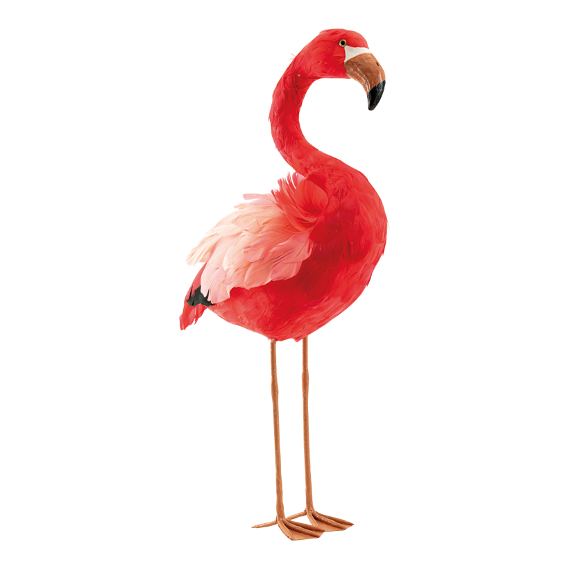 Flamingo, 60x32x17cm aus Styropor mit Federn