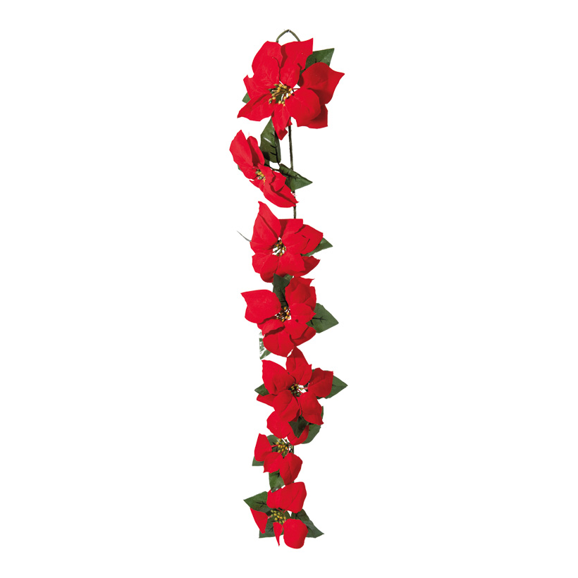 Poinsettiahänger, 90cm, 7-fach, Kunstseide