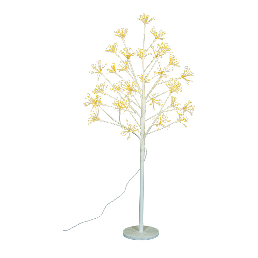 MicroLED-Baum, 120cm 2-teilig, mit 896 warm weißen LEDs, aus Kunststoff/Holz, mit 20cm Standfuß, für Innen