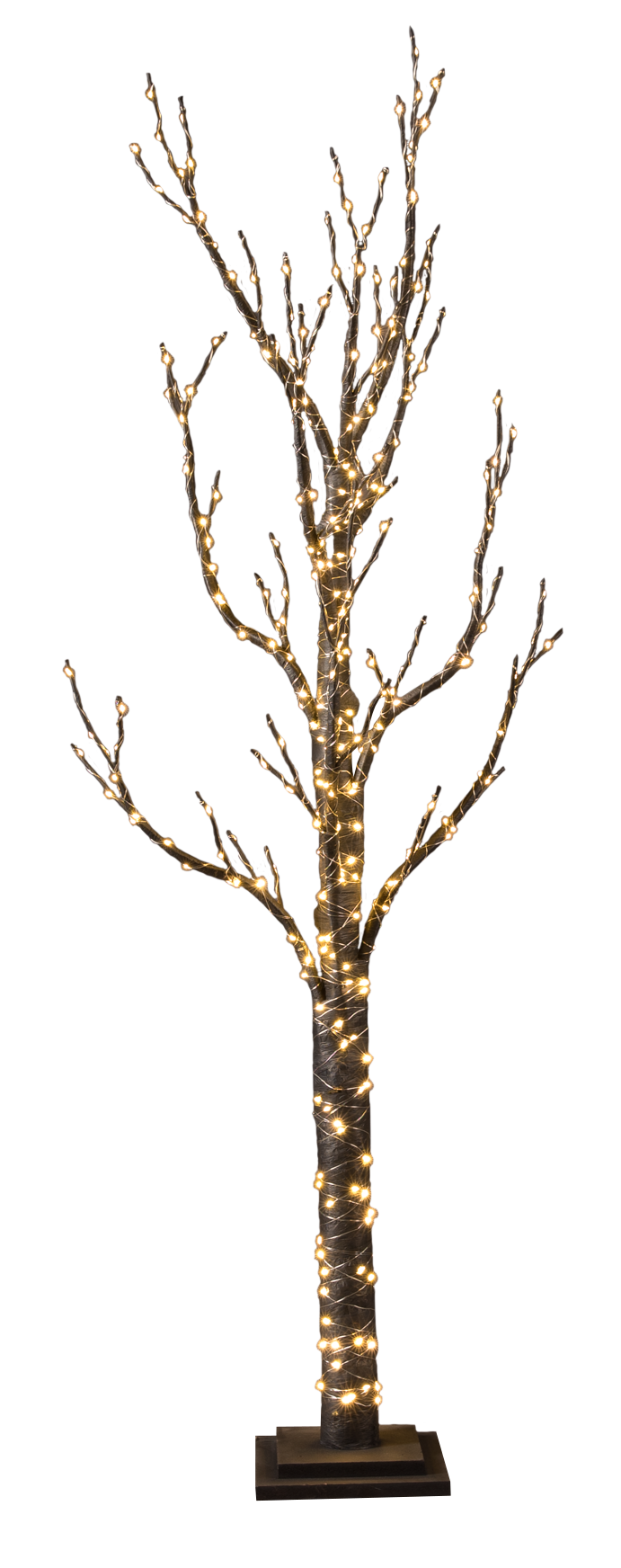 Baum, 150cm Holzfuß mit 400 LEDs, aus Hartpappe, IP44 Stecker