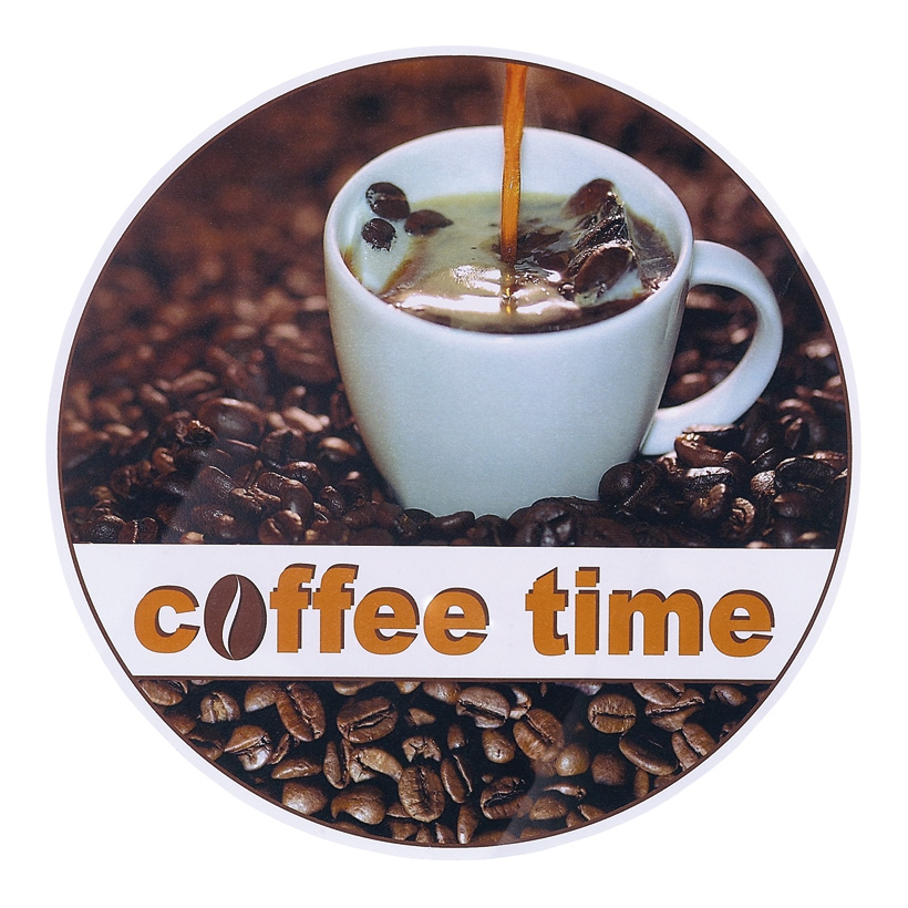 # Kaffeehänger "coffee time" 28 cm Ø beidseitig bedruckt
