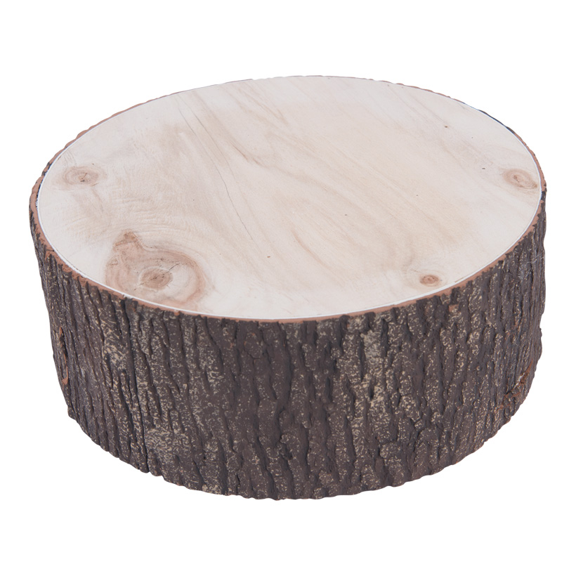 Baumstamm, H: 10cm Ø25cm Holz mit Schaumstoffüberzug