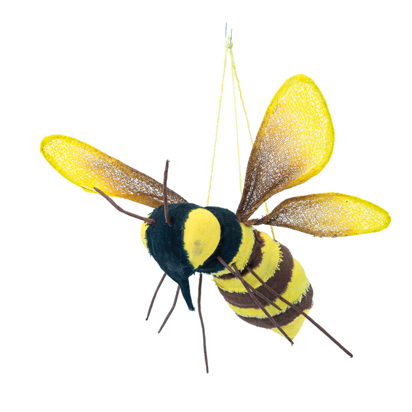 Biene, L: 30cm B: 24cm mit Hänger, aus Styropor & Kunstfaser