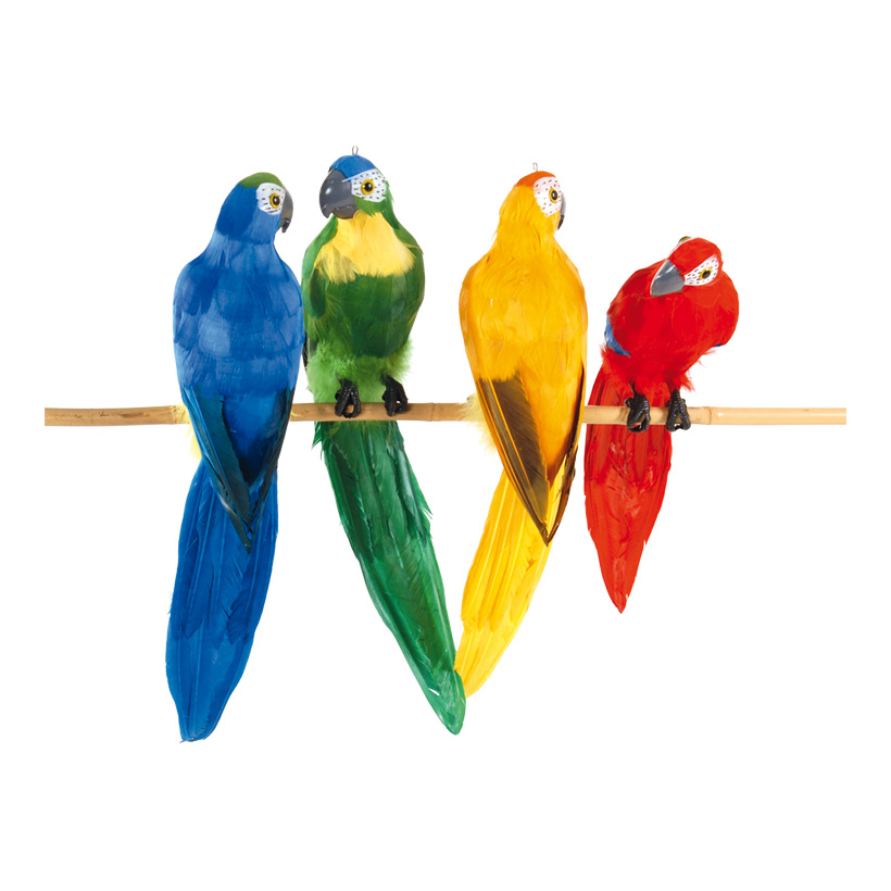 30cm Papagei sitzend, aus Styropor, farbig sortiert