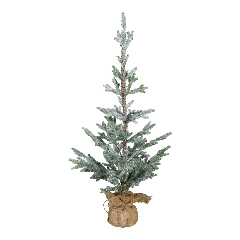 Weihnachtsbaum, 90cm beschneit, im Jutesack, 100% PE-Tips