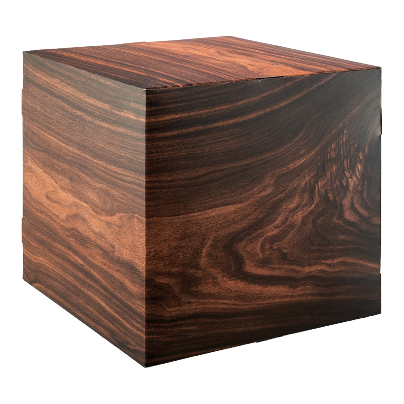 # Motivwürfel "Holz", 32x32x32cm Pappkreuz innen zur Stabilisierung, hohe Druck- und Materialqualität, 450g/m², aus Pappe, faltbar