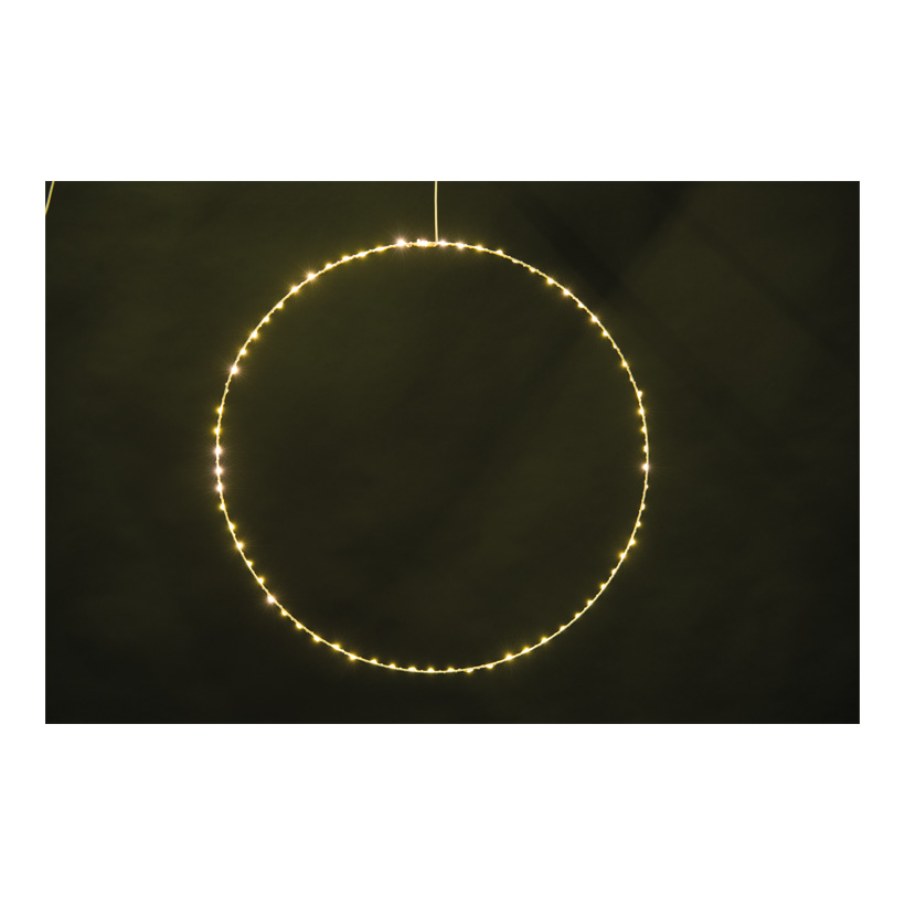 Ring, 60cm mit 70 Mikrolichtern, für innen, 3m Anschlusskabel