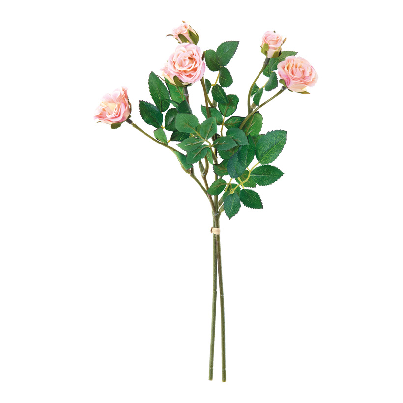 Bouquet de roses, 33cm 2-fois, avec 6 têtes de roses, artificiel