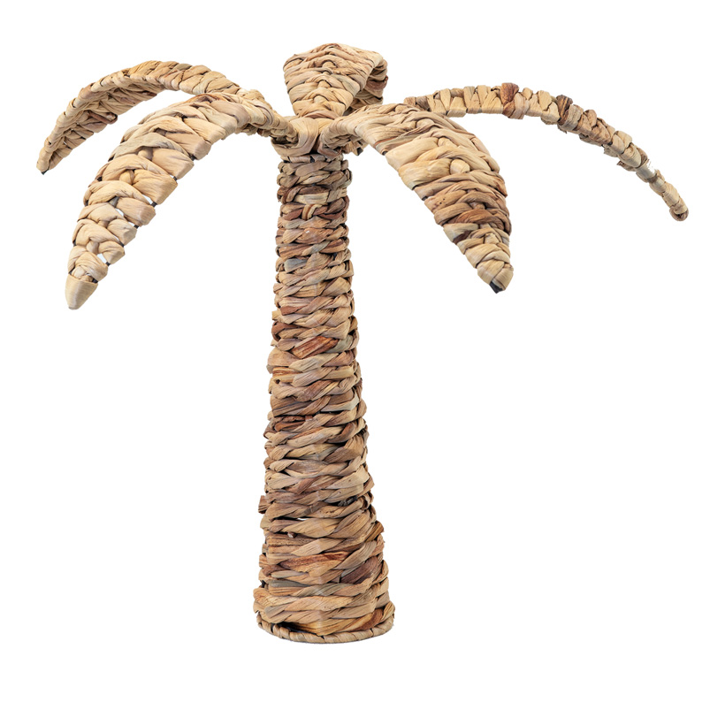 Palme, Ø: 42cm H: 40cm aus natürlichem Flechtmaterial, mehrteilig