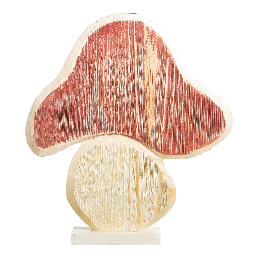 # Pilz aus Holz, 19x18cm mit Standfuß