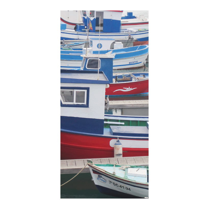 # Motivdruck "Fischerboote" 180x90cm Stoff
