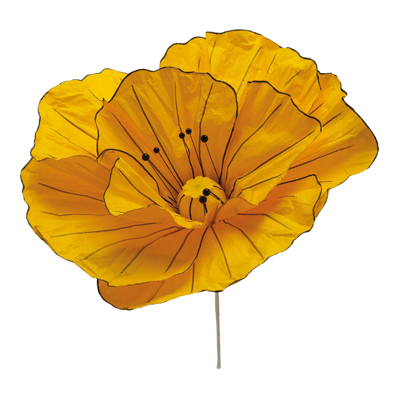 Blüte, Ø50cm Stiel: 24cm, aus Papier, mit kurzem Stiel, biegsam