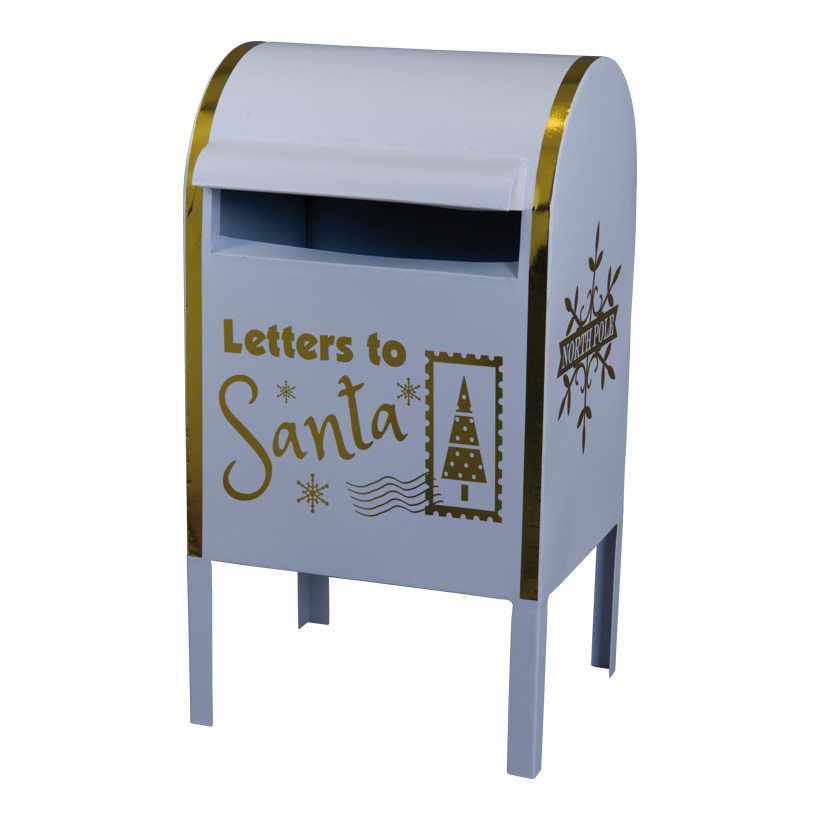 Briefkasten, 52cm aus Metall, Letters to Santa