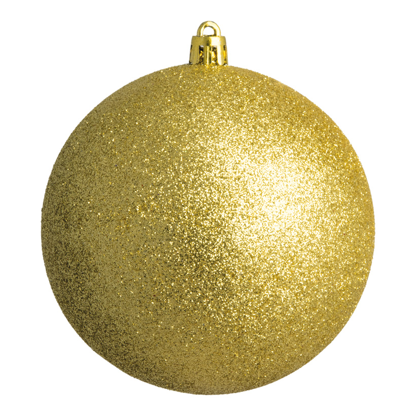 Weihnachtskugel, gold glitter, Ø 8cm 6 St./Blister