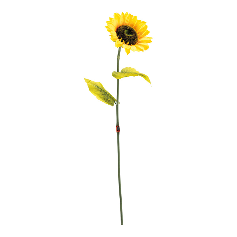 Sonnenblume, 100cm Blüte: Ø 26cm aus Kunststoff/Kunstseide, 2 Blätter