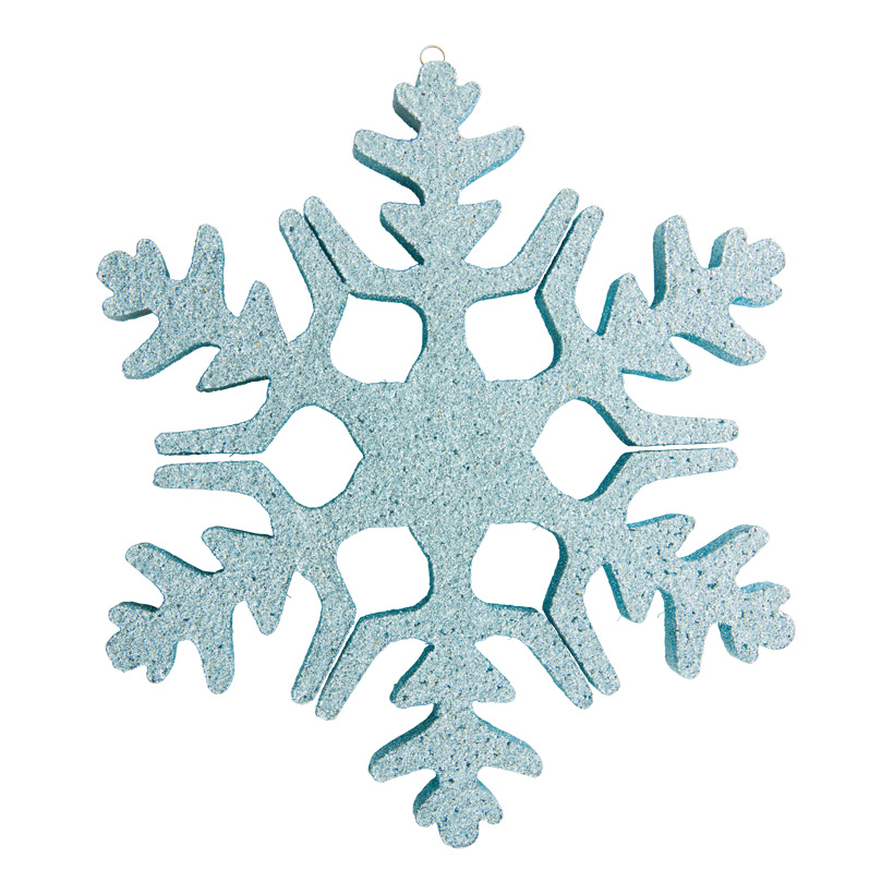 Schneeflocke, 20cm aus Styropor, beglittert, mit Aufhängeöse