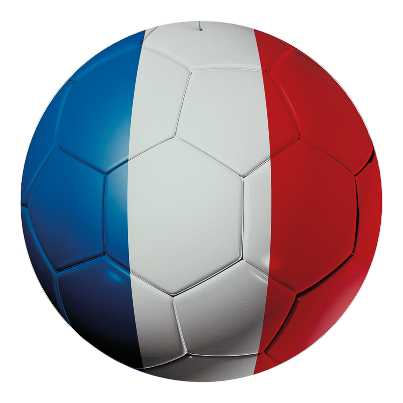 # Fußball, Ø 50cm aus Kunststoff, doppelseitig bedruckt, flach