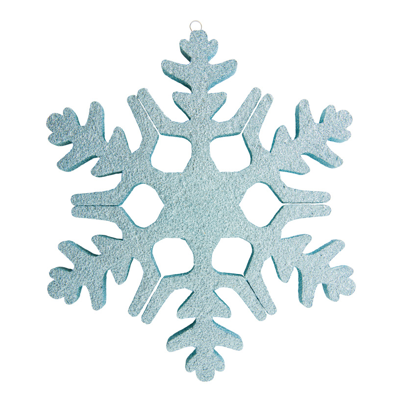 Schneeflocke, 30cm aus Styropor, beglittert, mit Aufhängeöse