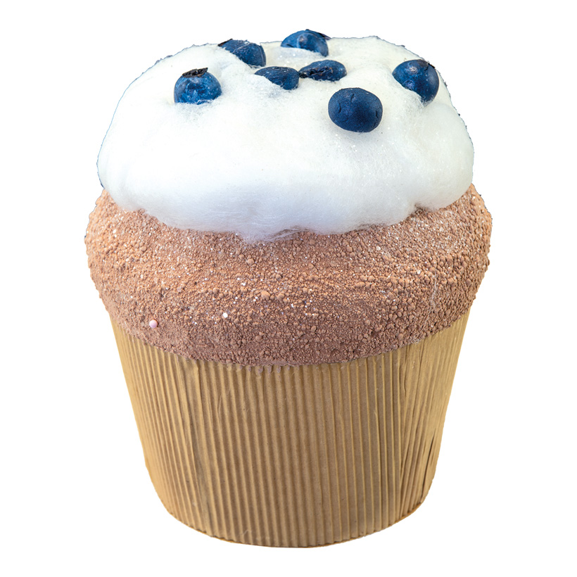 Blaubeer-Cupcake, H: 18cm XL, aus Hartschaum